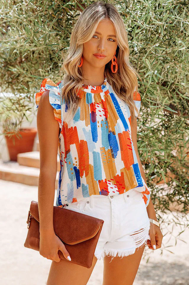 Kiera Flutter Sleeve Blouse - Image 7