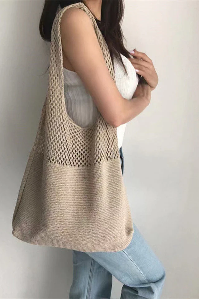 Knit Design Shoulder Bag - Image 3